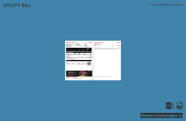 Indische Airtel-Stromrechnung (Word-Format, 2 Seiten), Version 4, Beispielvorschau